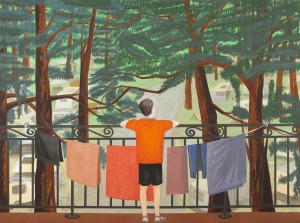 Chłopiec na tarasie Jarosław Modzelewski